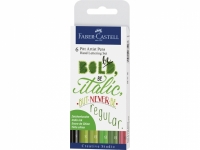 Faber-Castell Pitt Artist feutres à dessin avec lettrage à la main II (6 pièces) FC-267117 220084