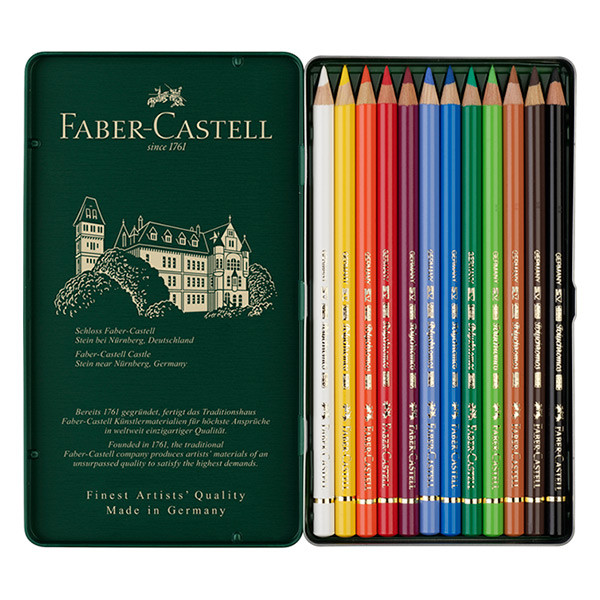 Faber-Castell Polychromos crayons de couleur en boîte métal (12 pièces) FC-110012 220191 - 2