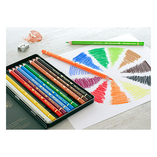 Faber-Castell Polychromos crayons de couleur en boîte métal (12 pièces) FC-110012 220191 - 3