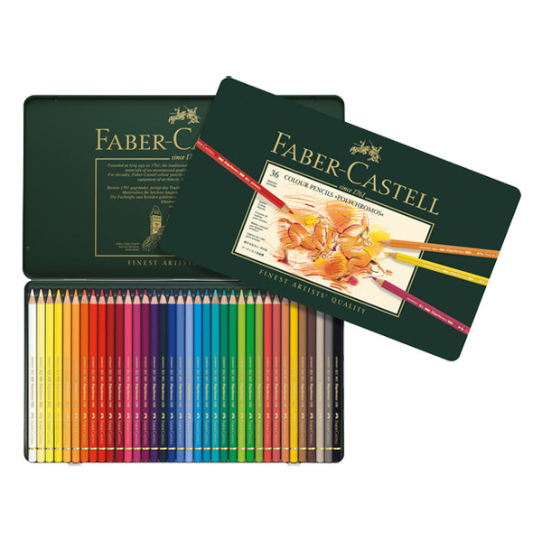 Faber-Castell Polychromos crayons de couleur en boîte métal (36 pièces)  Faber-Castell