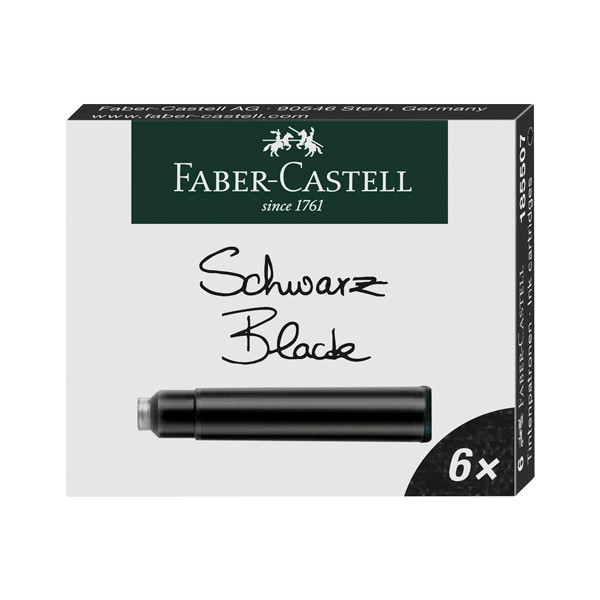 Faber-Castell cartouche d'encre (6 pièces) - noir FC-185507 220172 - 1