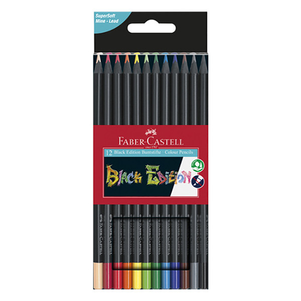 Faber-Castell crayons de couleur édition noire (12 pièces) FC-116412 220162 - 1