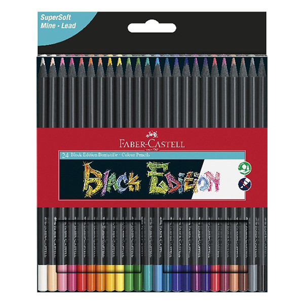 Faber-Castell crayons de couleur édition noire (24 pièces) FC-116424 220163 - 1
