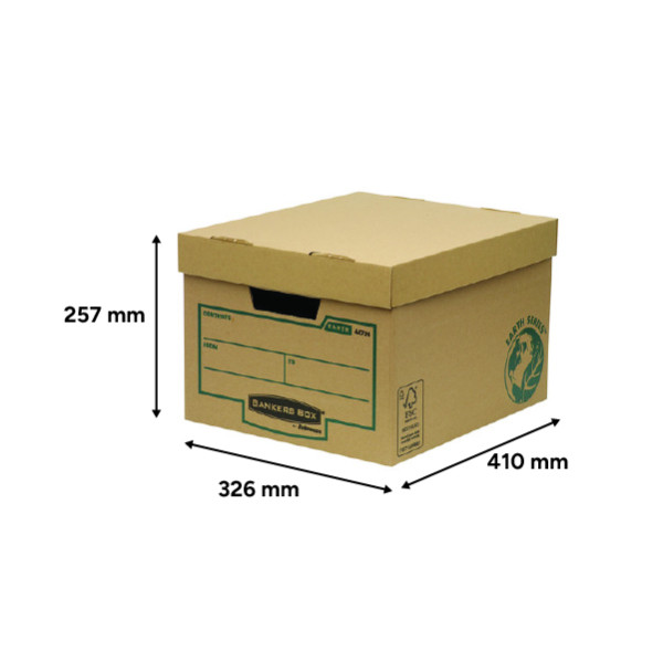 Fellowes Earth boîte d'archives et de transport 410 x 326 x 257 mm (10 pièces) 213235 - 4