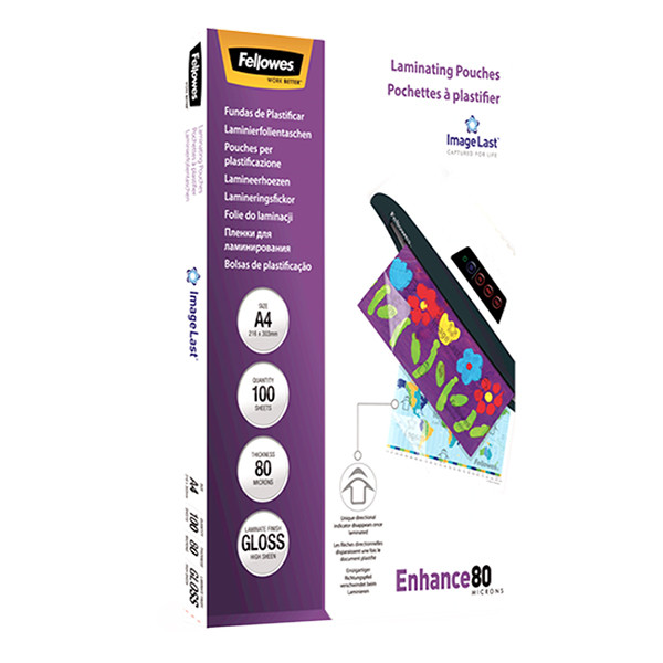 Fellowes ImageLast pochette de plastification A4 brillante 2x80 microns (100 pièces) 5306114 213381 - 3