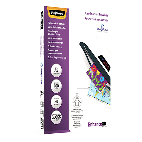 Fellowes ImageLast pochette de plastification A5 brillante 2x80 microns (100 pièces) 5306002 213380 - 4