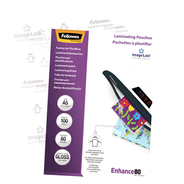 Fellowes ImageLast pochette de plastification A5 brillante 2x80 microns (100 pièces) 5306002 213380 - 5