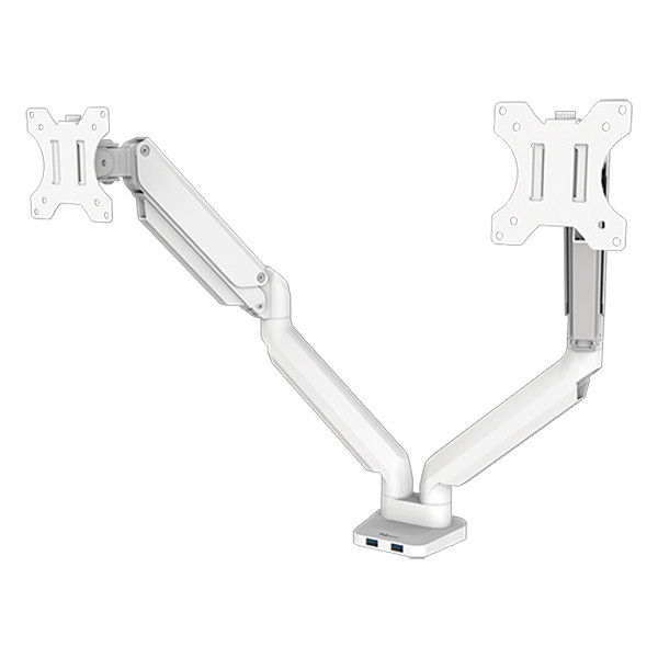 Fellowes Platinum Series bras d'écran pour 2 écrans (avec pince ou vis) - blanc 8056301 215005 - 1