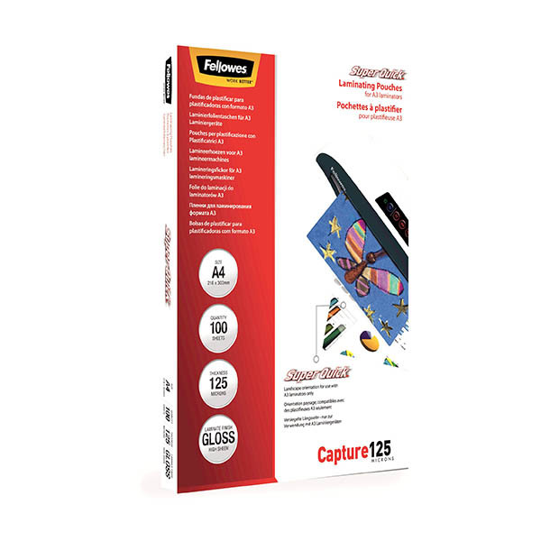 Fellowes SuperQuick pochette de plastification A4 2 x 125 microns (100 pièces) - brillant 207217 - 3