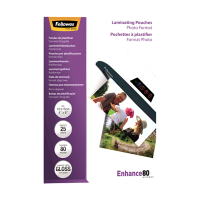 Fellowes pochette de plastification photo 100x150 mm brillante 2x80 microns (25 pièces) 5440602 213388