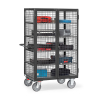 Fetra chariot armoire avec serrure espagnolette et surface de chargement de 1200 x 780 mm noir/gris 5393-7016 439047 - 2