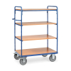 Fetra chariot haut à 4 étagères avec une surface de chargement de 1000 x 600 mm 439027 - 1
