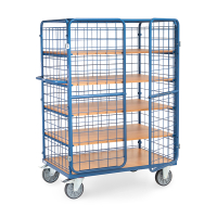 Fetra chariot haut à 5 étagères rabattables avec une surface de chargement de 1200 x 800 mm (fermé) 8583-3DE 439030