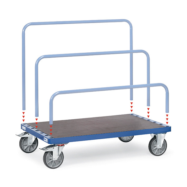 Fetra chariot porte-panneaux pour tubes cintrés avec surface de chargement de 1600 x 800 mm (sans tubes cintrés) 4465 439037 - 1