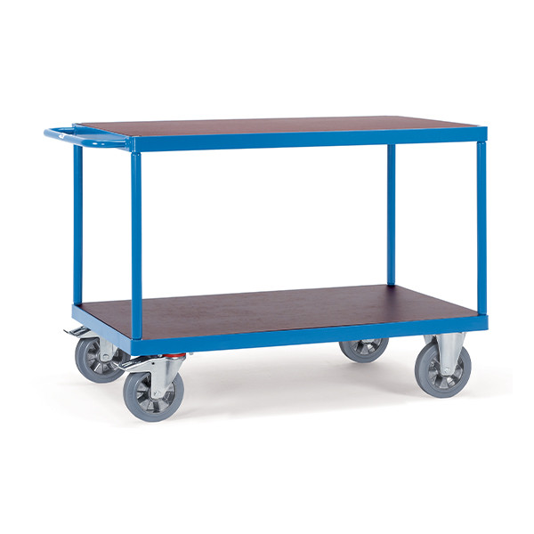 Fetra chariot pour charges lourdes à 2 étagères avec une surface de chargement de 1200 x 800 mm 12403 439010 - 1