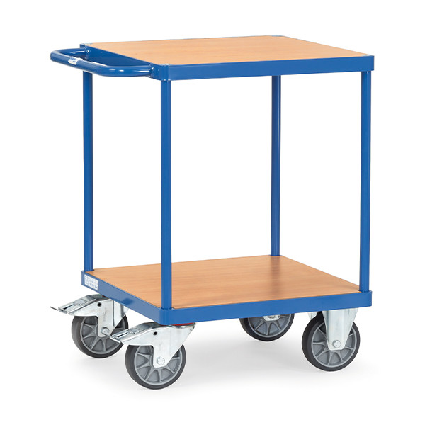 Fetra chariot robuste à 2 étagères avec surface de chargement de 600 x 600 mm 2496 439004 - 1