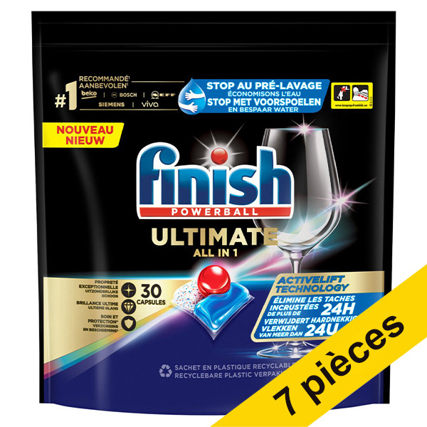 Finish Offre : Finish Powerball All-in-1 Regular tablettes pour lave-vaisselle (210 lavages)  SFI01066 - 1