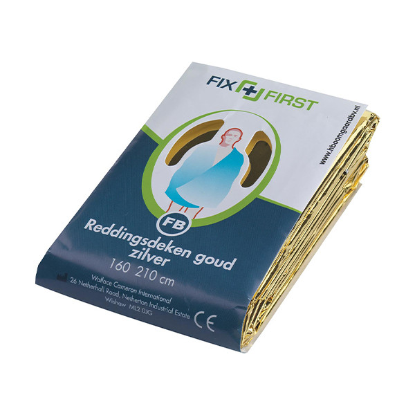 Fixfirst couverture de survie 160 x 210 cm - argent/or BOO35245 406144 - 1