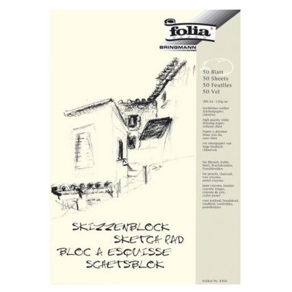 Folia bloc de croquis A4 50 feuilles (120 g/m²) - blanc 8304 222105 - 1