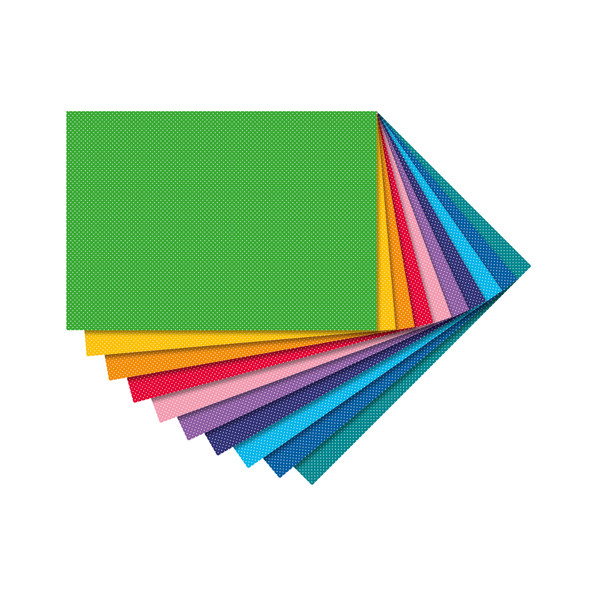 Folia bloc de papier design points colorés 50 x 70 cm (10 feuilles) 47209 222122 - 1