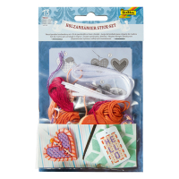 Folia ensemble de broderie avec des coeurs en bois 23491 222279