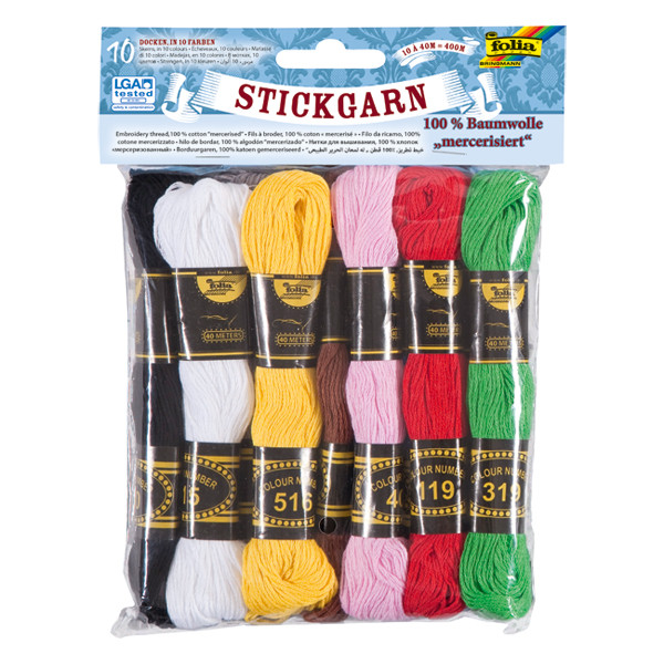 Folia fil à broder assortiment (10 pièces) 23992 222282 - 1