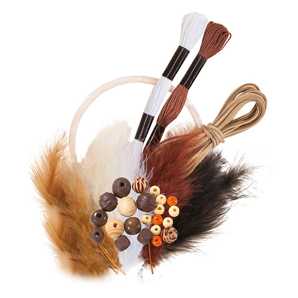 Folia kit créatif attrape rêves marron 23829 222161 - 2