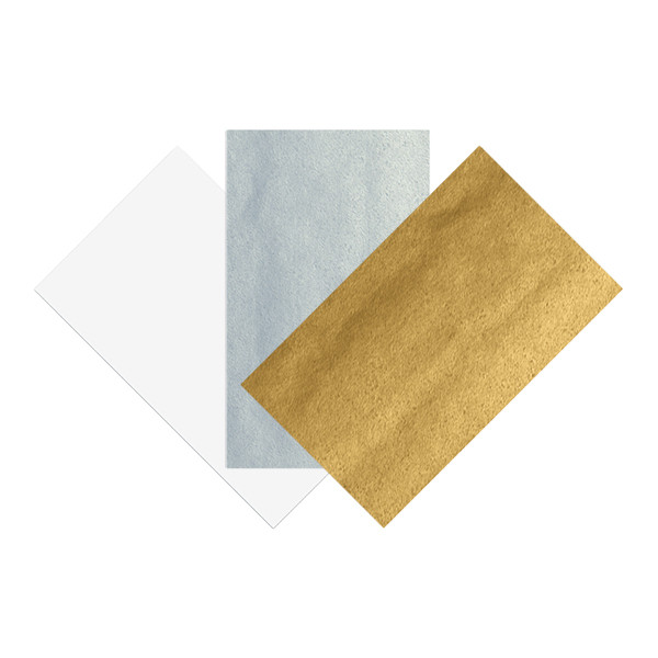 Folia kit papier de soie 50 x 70 (3 pièces) - or/argent  222275 - 1