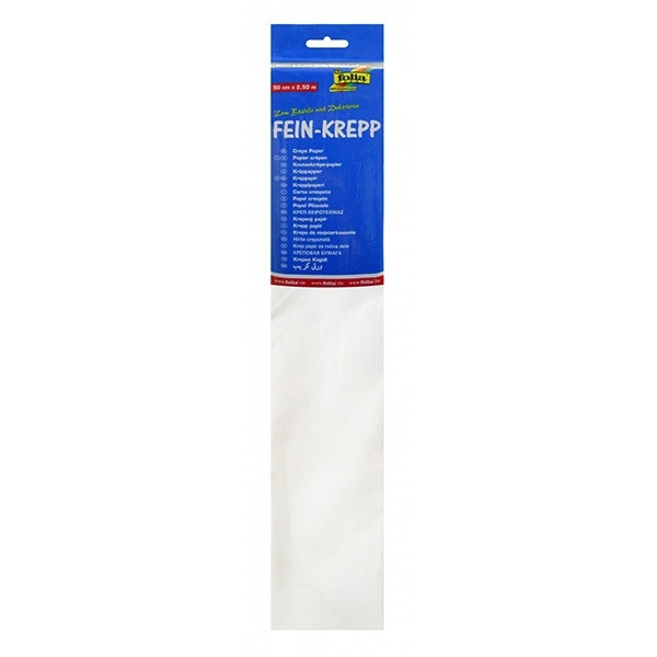 Folia papier crépon 250 x 50 cm - blanc 822100 222060 - 1