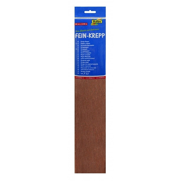 Folia papier crépon 250 x 50 cm - marron 822161 222082 - 1