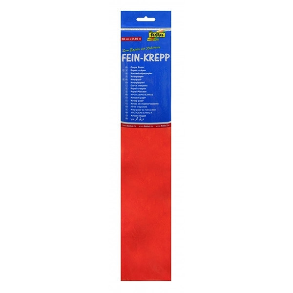 Folia papier crépon 250 x 50 cm - rouge 822134 222072 - 1