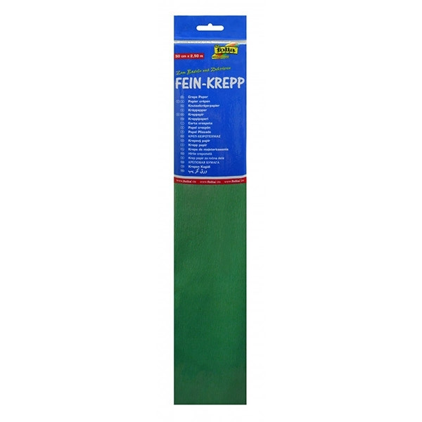 Folia papier crépon 250 x 50 cm - vert mousse 822141 222076 - 1