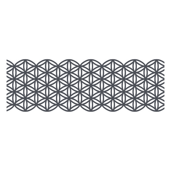 Folia washi ruban adhésif - gris fleurs (50 mm x 5 m) 29102 222243 - 1