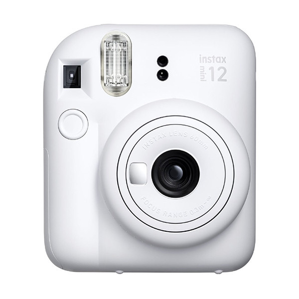 Fujifilm instax mini 12 pack avec étui et 20 feuilles de papier - blanc