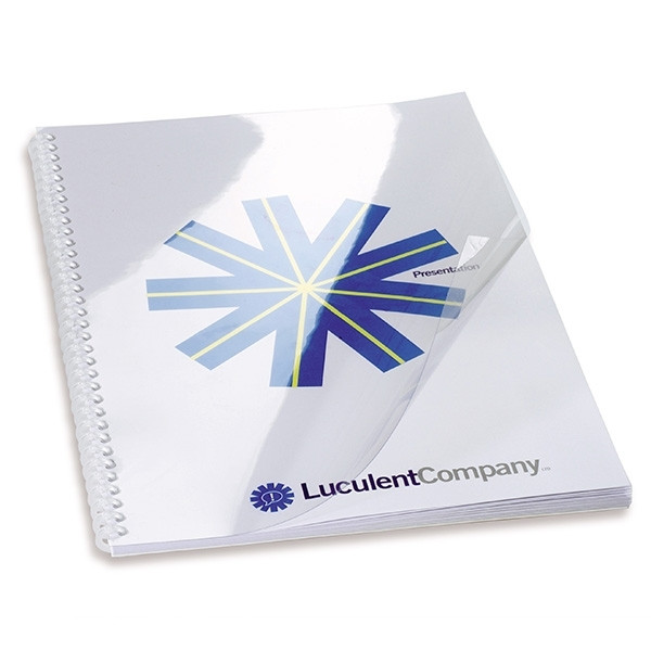 GBC CE0120 HiClear couverture de reliure 200 microns A4 entièrement transparente (100 pièces) CE012080E 207366 - 1