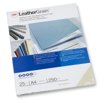 GBC CN040065 Leathergrain couverture de reliure 250 grammes (25 pièces) - ivoire CN040065 207810