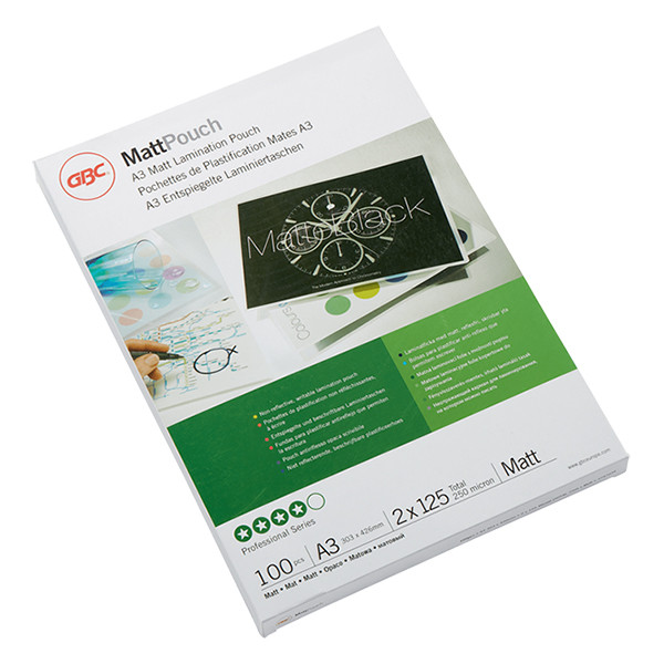 GBC pochette de plastification A3 mate 2x125 microns (100 pièces) 3747235 207080 - 1