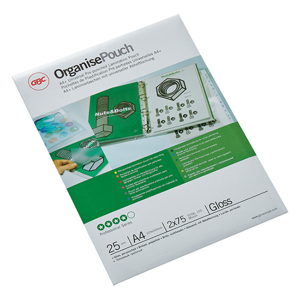 GBC pochette de plastification de classeur A4 brillante 2x75 microns (25 pièces) 3747515 207036 - 1