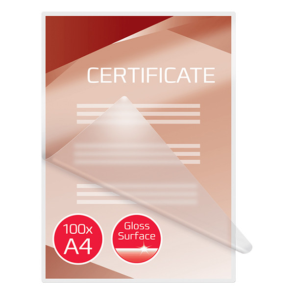 GBC pochette de plastification pour document A4 brillante 2x100 microns (100 pièces) 3740306 207002 - 5