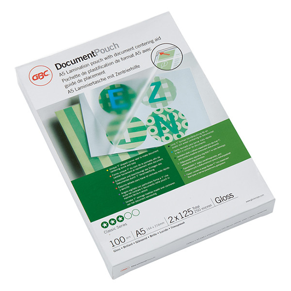 GBC pochette de plastification pour document A5 brillante 2x125 microns (100 pièces) 3200749 207014 - 1