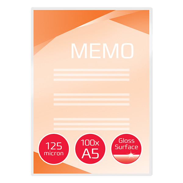 GBC pochette de plastification pour document A5 brillante 2x125 microns (100 pièces) 3200749 207014 - 2