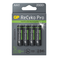 GP 2000 ReCyko Pro Photo Flash pile rechargeable AA / HR06 Ni-Mh (4 pièces) AA HR06 HR6 AGP00120