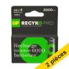 GP 2000 ReCyko Pro pile rechargeable AA/HR06 Ni-Mh (4 pièces) AGP00101 - 1