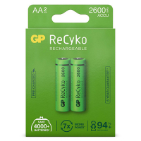 GP 2600 ReCyko pile rechargeable AA / HR06 Ni-Mh (2 pièces) AA HR06 HR6 AGP00103