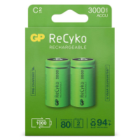 GP 3000 ReCyko pile C / HR14 Ni-Mh rechargeable (2 pièces) C HR14 AGP00114