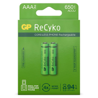 GP 650 ReCyko pile rechargeable AAA / HR03 Ni-Mh (2 pièces) AAA HR03 HR3 AGP00118