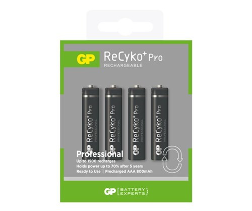 GP 800 ReCyko + pile rechargeable AAA HR03 4 pièces GP85AAAHCB 215052 - 1