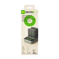GP Dock chargeur rapide + GP 2600 ReCyko pile rechargeable AA / HR06 Ni-Mh (8 pièces) AGP00106