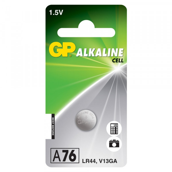 GP LR44 Alcaline pile bouton 1 pièce GPA76 215042 - 1