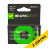 Offre : 2x GP 2000 ReCyko Pro pile rechargeable AA/HR06 Ni-Mh (4 pièces) AGP00365 - 1